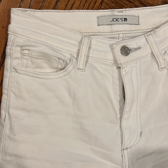 JOE JEANS HIGH RISE STRAIGHT CROP WHITE JEANS RAW HEM SIZE 26 - Picture 8 of 11